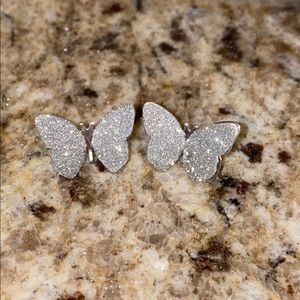Sparkly butterfly earrings